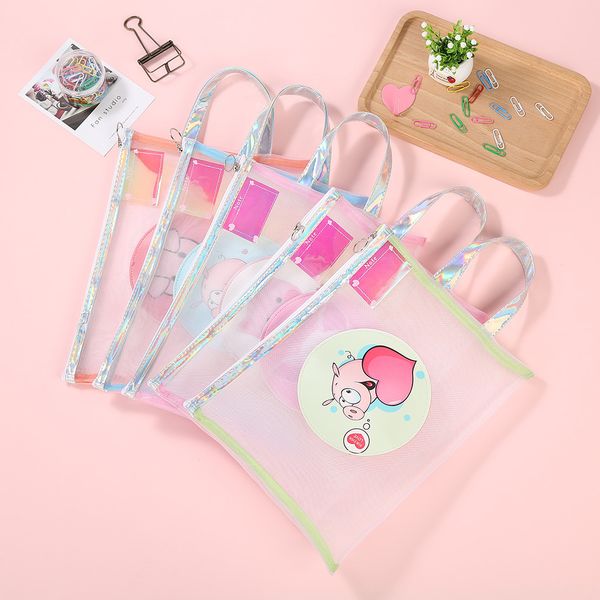cute cartoon pig document bag creative mesh laser transparent net red file bag office stationery organizer storage boxes f1126
cute cartoon pig document bag creative mesh laser transparent net red file bag office stationery organizer storage boxes f1126