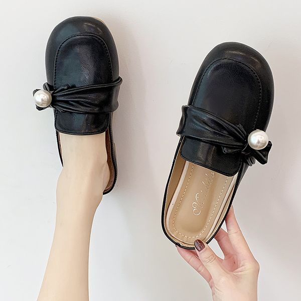 flat shoes female ladies' slippers low butterfly-knot slides loafers cover toe soft concise pu fashion rubber, Black
flat shoes female ladies' slippers low butterfly-knot slides loafers cover toe soft concise pu fashion rubber, Black