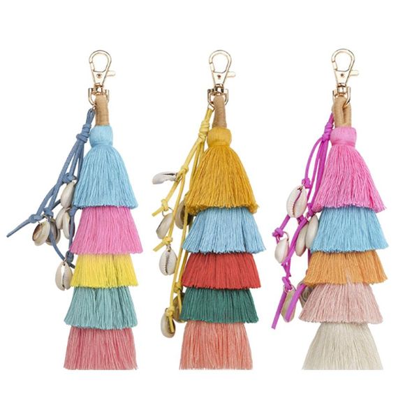 women bohemia colorful layered tassel shell pendant keychain ring bag ornament bag charm pendant keyring for girls fur ball keyc, Silver
women bohemia colorful layered tassel shell pendant keychain ring bag ornament bag charm pendant keyring for girls fur ball keyc, Silver