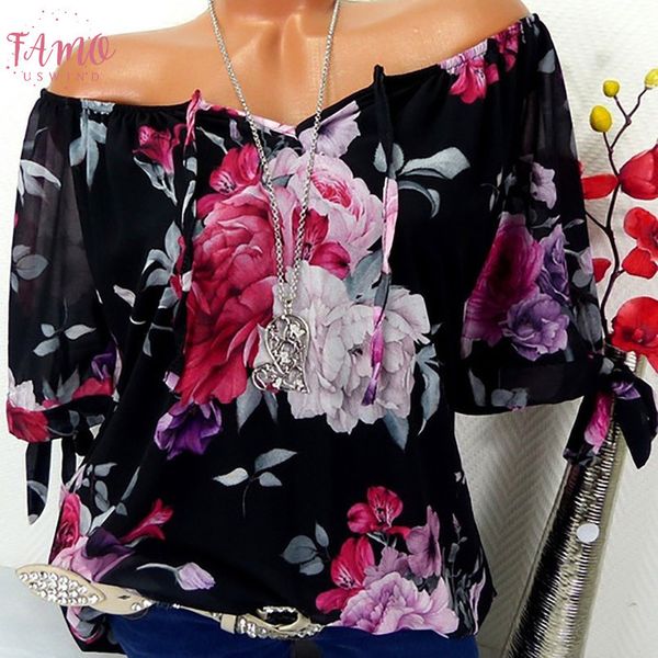women off shoulder floral blouse short shirt new lady loose flower print shirt summer fashion slash neck clothe5 3.5, White
women off shoulder floral blouse short shirt new lady loose flower print shirt summer fashion slash neck clothe5 3.5, White