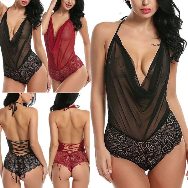 lingerie sleepwear lace women's g-string underwear babydoll nightwear #r45, Red;black
lingerie sleepwear lace women's g-string underwear babydoll nightwear #r45, Red;black
