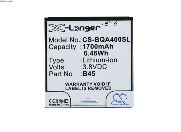 cameron sino 1700mah battery b45, bt-1500-252 for bq aquaris 4, for malata i10
cameron sino 1700mah battery b45, bt-1500-252 for bq aquaris 4, for malata i10