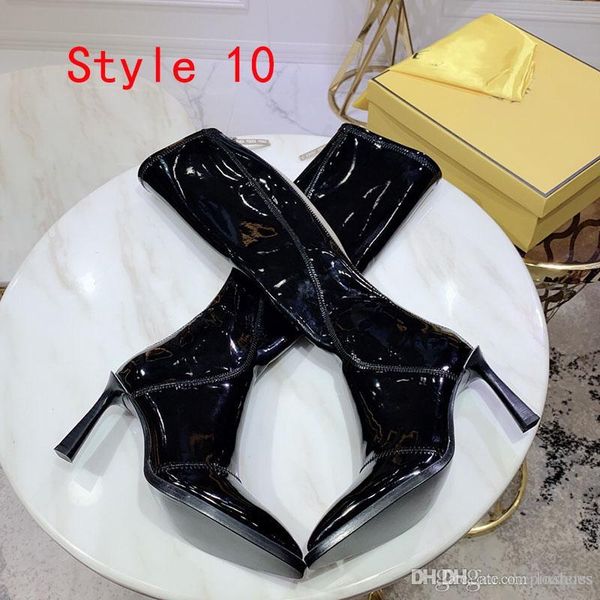 luxury fashion ladies winter boots new stretch fabrics high heel boots 8.5cm patent leather zipper over the knee boots 16 inchesh, Black
luxury fashion ladies winter boots new stretch fabrics high heel boots 8.5cm patent leather zipper over the knee boots 16 inchesh, Black