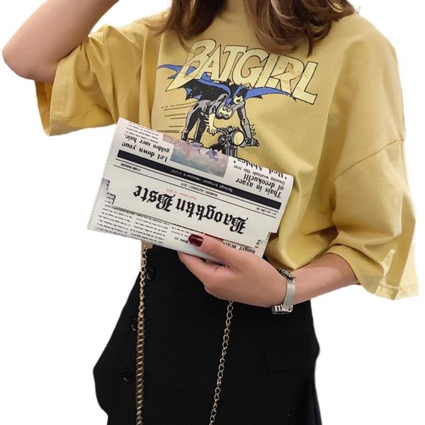 new fashion style women handbags shoulder bags net red funny newspaper print shoulder bags ladies chain handbags flaps hot
new fashion style women handbags shoulder bags net red funny newspaper print shoulder bags ladies chain handbags flaps hot