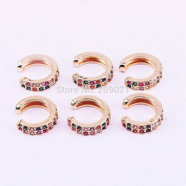 10pairs gold color women ear cuff jewelry fashion no pierced round earring micro pave rainbow cz earrings, Golden;silver
10pairs gold color women ear cuff jewelry fashion no pierced round earring micro pave rainbow cz earrings, Golden;silver