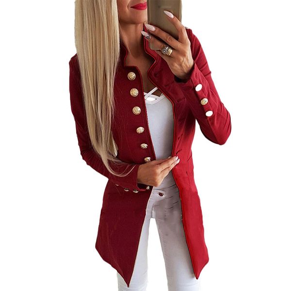 2019 new office women long coat overall long blazer fashion single breasted winter slim jacket solid female red black outerwear
2019 new office women long coat overall long blazer fashion single breasted winter slim jacket solid female red black outerwear