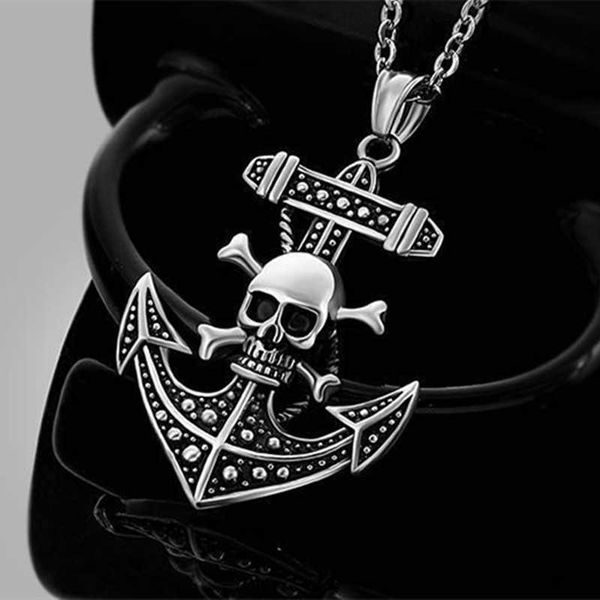 metal jewelry accessories skull anchor pendant necklace fashion stainless steel wild men gift necklaces exaggeration, Silver
metal jewelry accessories skull anchor pendant necklace fashion stainless steel wild men gift necklaces exaggeration, Silver