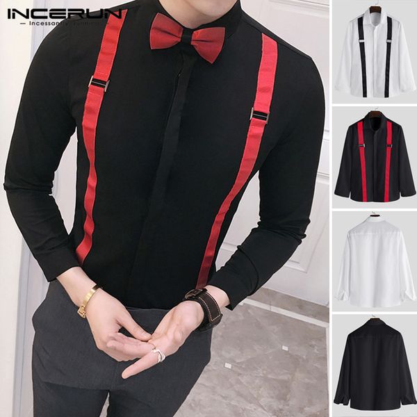 2020 spring mens lapel patchwork shirt men long sleeve elegant black shirts male brand business personality slim blouse camisa, White;black
2020 spring mens lapel patchwork shirt men long sleeve elegant black shirts male brand business personality slim blouse camisa, White;black