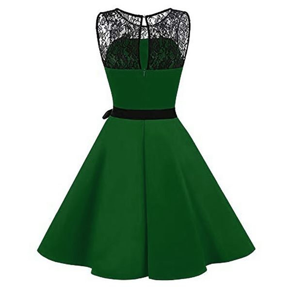 Sexy Women Dress Vintage Sleeveless Solid Lace Hepburn Formal High -Waist Pleated Dress Hollow Out Lace Dress Female
Sexy Women Dress Vintage Sleeveless Solid Lace Hepburn Formal High -Waist Pleated Dress Hollow Out Lace Dress Female