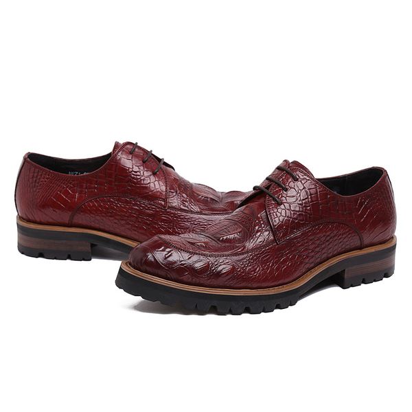 men's leather shoes thick bottomed round toe cowhide work wear work shoes fashion wedding shoes, Black
men's leather shoes thick bottomed round toe cowhide work wear work shoes fashion wedding shoes, Black