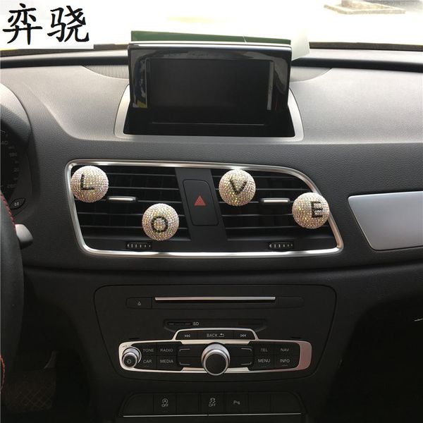 car perfume clip that can be customized in english letters beautiful white diamond car air freshener lady styling decorative
car perfume clip that can be customized in english letters beautiful white diamond car air freshener lady styling decorative