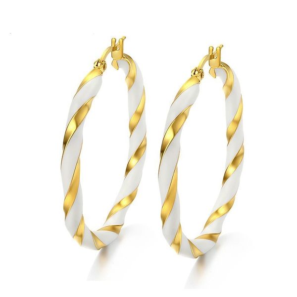 two tone twist distort rounded big hoop earrings for women fashion jewelry statement earing, Golden
two tone twist distort rounded big hoop earrings for women fashion jewelry statement earing, Golden