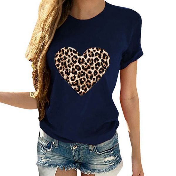 women t-shirt 2020 summer sweet leopard heart print t shirt women casual white loose short sleeve tshirt camisas mujer
women t-shirt 2020 summer sweet leopard heart print t shirt women casual white loose short sleeve tshirt camisas mujer