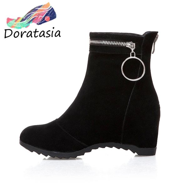 2019 big size 43 flock height increasing comfortable autumn winter boots women shoes woman female ankle boots, Black
2019 big size 43 flock height increasing comfortable autumn winter boots women shoes woman female ankle boots, Black