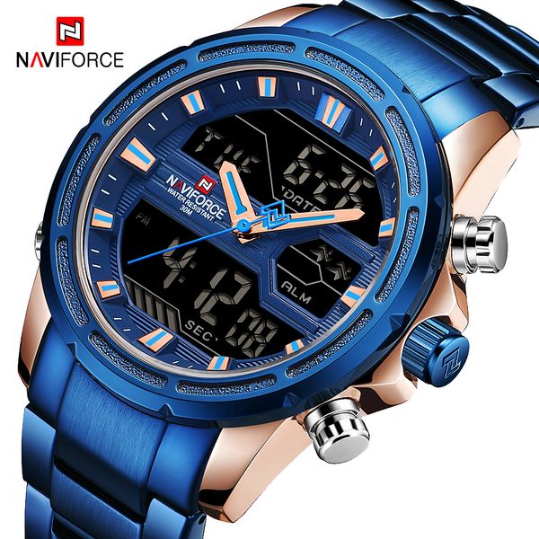 naviforce men quartz led digital clock male blue full steel wrist watch relogio masculino men waterproof watches, Slivery;brown
naviforce men quartz led digital clock male blue full steel wrist watch relogio masculino men waterproof watches, Slivery;brown