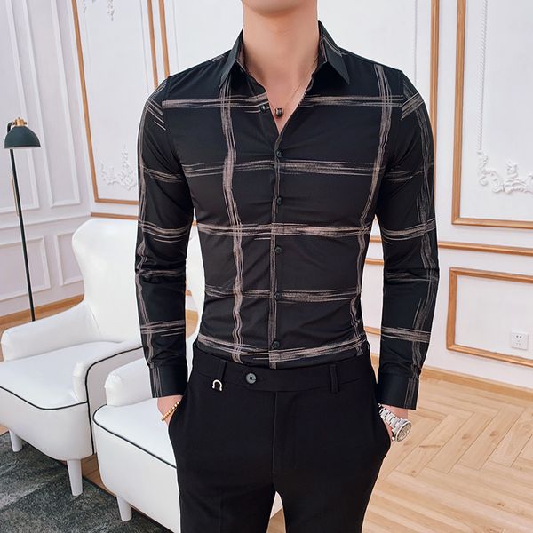 2019 весна шаблон lattice печать рубашки барокко slim fit party club shirt men камиз homem люди камиз masculina одежда, White;black
2019 весна шаблон lattice печать рубашки барокко slim fit party club shirt men камиз homem люди камиз masculina одежда, White;black
