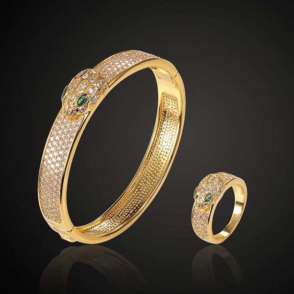 theresa brand copper 3a zircon animal snake bangle with rings jewelry set bangle rings accessory sets women fashionjewely, Silver
theresa brand copper 3a zircon animal snake bangle with rings jewelry set bangle rings accessory sets women fashionjewely, Silver