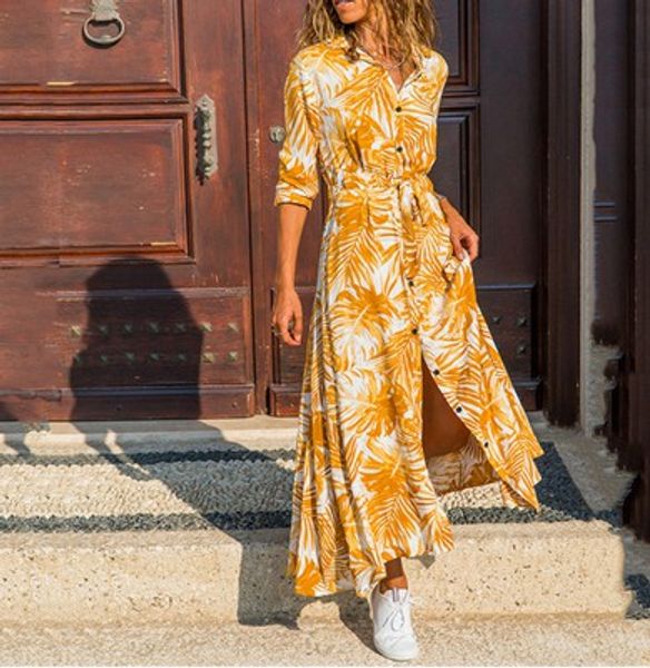 women dress 2020 spring summer long sleeve floral print sashes dress boho style party beach dresses vestidos de fiesta, Black;gray
women dress 2020 spring summer long sleeve floral print sashes dress boho style party beach dresses vestidos de fiesta, Black;gray