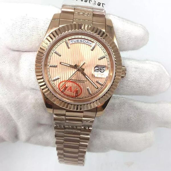 2020 new mens watch 40mm day -date 18k champagne rose gold president sapphire cystal stripe dial mens watches automatic mechanical male wr, Slivery;brown
2020 new mens watch 40mm day -date 18k champagne rose gold president sapphire cystal stripe dial mens watches automatic mechanical male wr, Slivery;brown