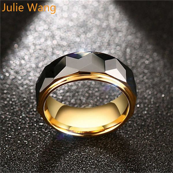 julie wang 8mm tungsten steel carbide men finger rings multi-faceted prism gold ring wedding band punk fashion male jewelry, Golden;silver
julie wang 8mm tungsten steel carbide men finger rings multi-faceted prism gold ring wedding band punk fashion male jewelry, Golden;silver