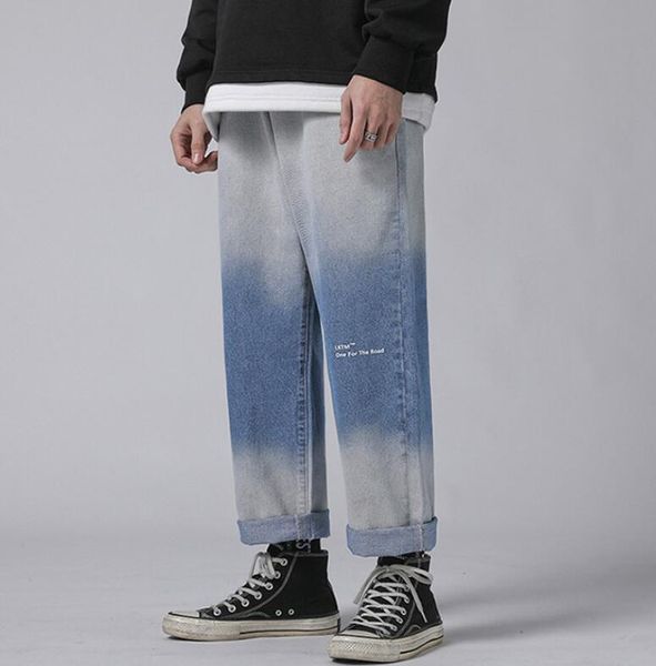 2020 men's korean fashion jeans pants vintage male straight denim pants harajuku jeans loose denim trousers w843, Blue
2020 men's korean fashion jeans pants vintage male straight denim pants harajuku jeans loose denim trousers w843, Blue