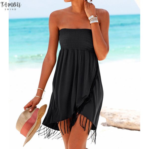 women summer dresses 2020 casual party dresses solid off the shoulder tassel dress summer beach dresses casual beach vestidos, Black;gray
women summer dresses 2020 casual party dresses solid off the shoulder tassel dress summer beach dresses casual beach vestidos, Black;gray
