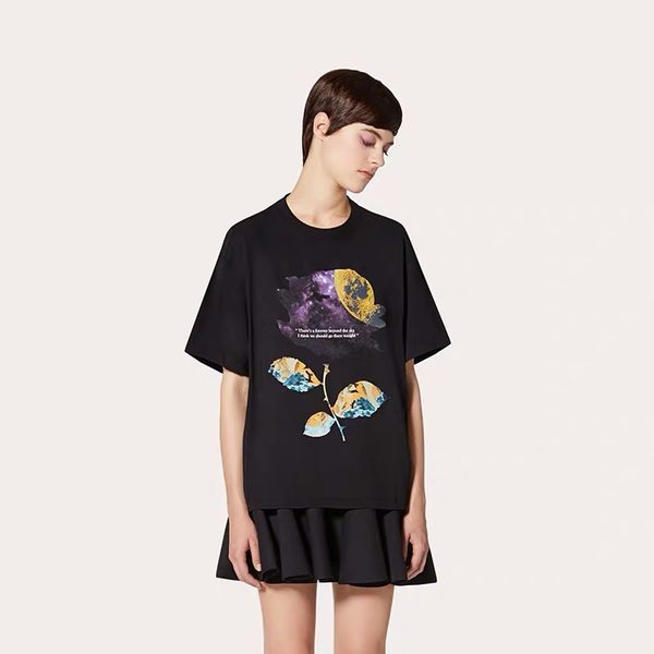 fashion new men's & women's t-shirt womens casual shirts with starry sky rose print fashion men breathable tshirt black and white, White;black
fashion new men's & women's t-shirt womens casual shirts with starry sky rose print fashion men breathable tshirt black and white, White;black