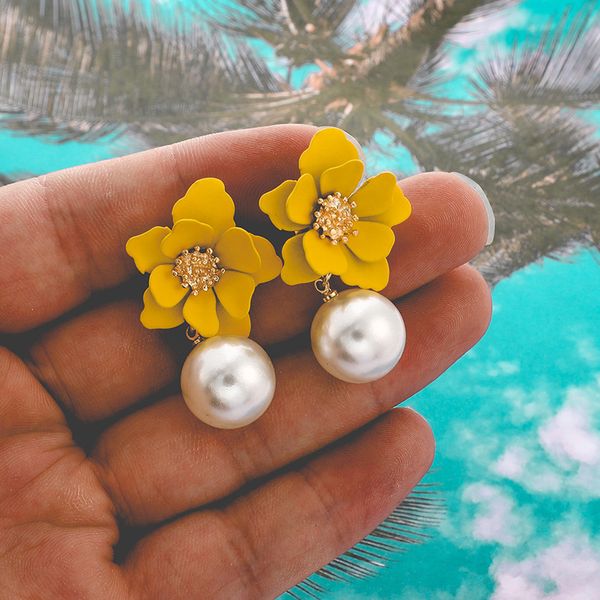 diezi sweet cute yellow flower drop dangle earring for women girl gift 2019 new pearl earrings jewelry wholesale, Silver
diezi sweet cute yellow flower drop dangle earring for women girl gift 2019 new pearl earrings jewelry wholesale, Silver