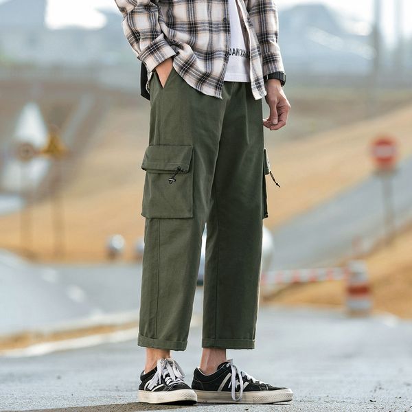 men's cargo pants hip hop loose comfortable multi-pocket pants streetwear men fashion hipster punk rock trousers male, Black
men's cargo pants hip hop loose comfortable multi-pocket pants streetwear men fashion hipster punk rock trousers male, Black