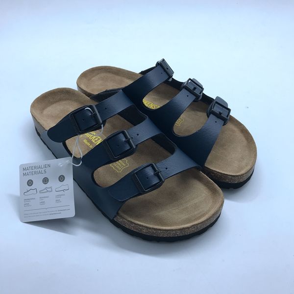 

casual summer sandals pu leather florida berks sandals 3 straps clogs for sale birko styles slides for teenager family matching shoes, Black;grey