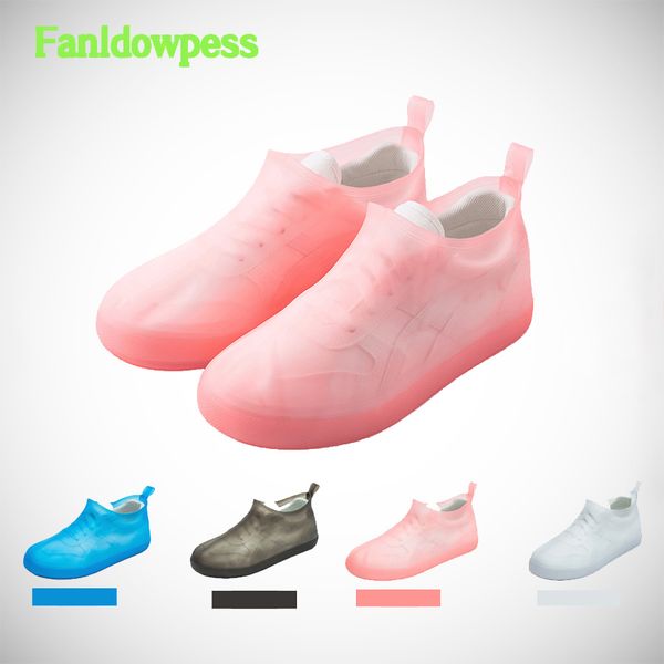 1 pair men women kids waterproof reusable rain shoes covers rubber slip-resistant rain boot overshoes shoes protect accessories, White;pink
1 pair men women kids waterproof reusable rain shoes covers rubber slip-resistant rain boot overshoes shoes protect accessories, White;pink