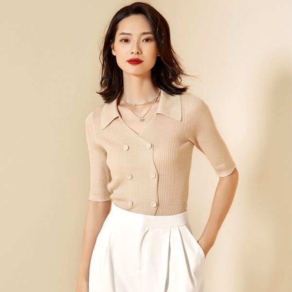 women's sweaters spring summer 2021 fake double breasted pullovers women elegant v-neck slim knit shirt fashion knitwear jumper, White;black
women's sweaters spring summer 2021 fake double breasted pullovers women elegant v-neck slim knit shirt fashion knitwear jumper, White;black
