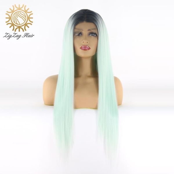 zigzag black ombre mint green synthetic lace front wigs for black women long straight 13x3 heat resistant fiber hair daily wear
zigzag black ombre mint green synthetic lace front wigs for black women long straight 13x3 heat resistant fiber hair daily wear