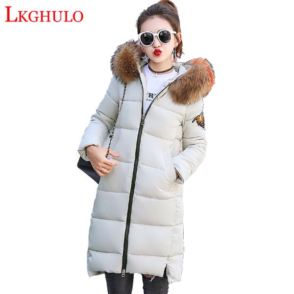 2019 women parka for winter thicken warm slim jacket coats big fur collar hooded casual winter cotton padded jackets 2xl w654, Black
2019 women parka for winter thicken warm slim jacket coats big fur collar hooded casual winter cotton padded jackets 2xl w654, Black