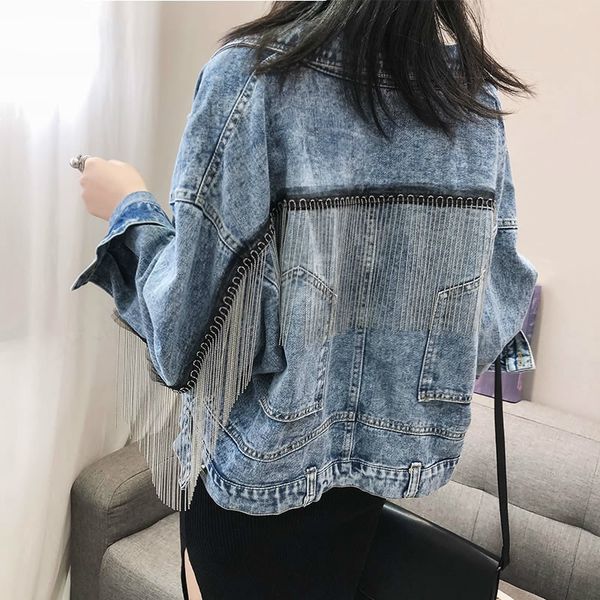 tvvovvin tassel patchwork personality jacket women clothes 2019 turn down collar single breasted korean match all coat d321, Black;brown
tvvovvin tassel patchwork personality jacket women clothes 2019 turn down collar single breasted korean match all coat d321, Black;brown