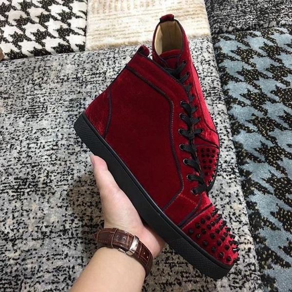 красный подошвы обувь замша высокого шипастое toe red bottom кроссовки обувь роскошная повседневный flat walking платье партии тренеров, Black
красный подошвы обувь замша высокого шипастое toe red bottom кроссовки обувь роскошная повседневный flat walking платье партии тренеров, Black