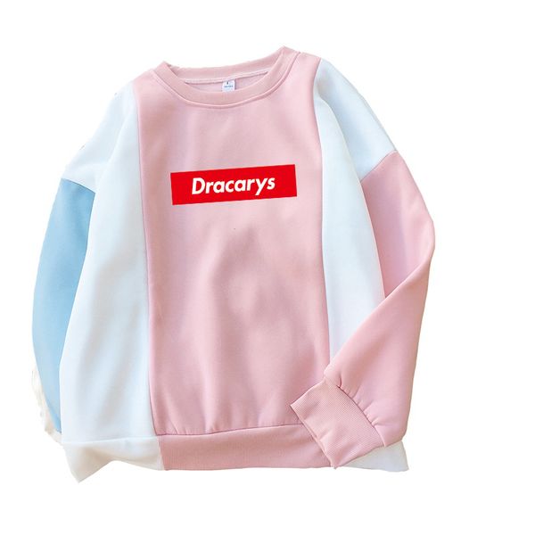 women game of throne dracarys letter print hoodies spell color splicing o-neck fleece sweatshirt casual streetwear pullover, Black
women game of throne dracarys letter print hoodies spell color splicing o-neck fleece sweatshirt casual streetwear pullover, Black