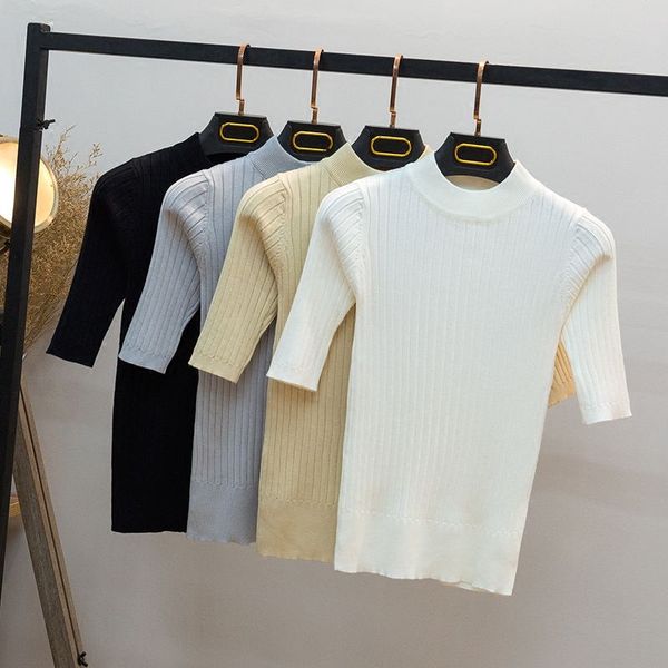onlysvter spring autumn women pullover sweater knitted high elasticity slim half sleeves rib sweater, White;black
onlysvter spring autumn women pullover sweater knitted high elasticity slim half sleeves rib sweater, White;black