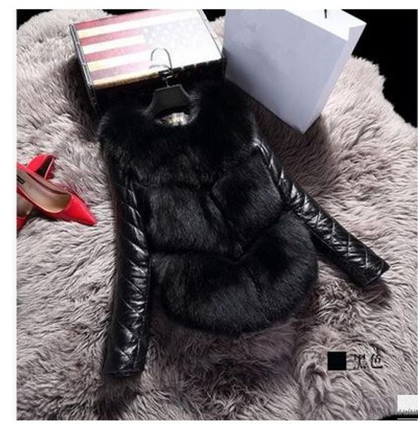 new arrival womens patchwork sheep skin fur jackets removable sleeves fur jackets faux leather coats female clothes k417, Black
new arrival womens patchwork sheep skin fur jackets removable sleeves fur jackets faux leather coats female clothes k417, Black