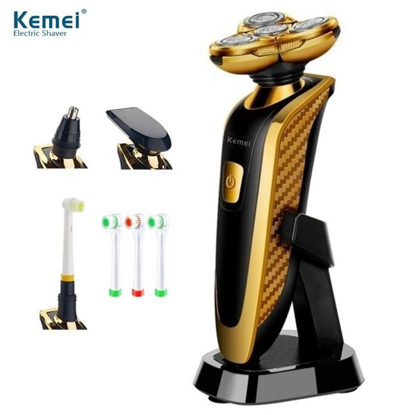 4 in1 washable rechargeable electric shaver triple blade electric shaving razors for men beard 4d floating head +4pcs toothbrush
4 in1 washable rechargeable electric shaver triple blade electric shaving razors for men beard 4d floating head +4pcs toothbrush