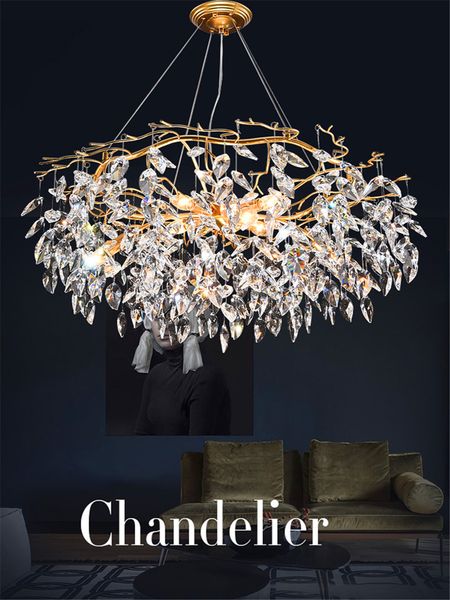 nordic luxury gold lamp crystal chandelier lighting modern large lustre hanging for living room hall art decor
nordic luxury gold lamp crystal chandelier lighting modern large lustre hanging for living room hall art decor