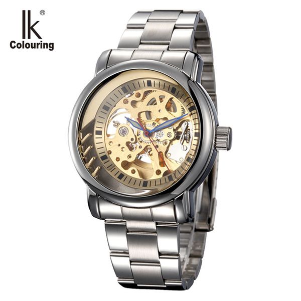 ik colouring mens watches stainless steel band herren uhren automatic mechanical skeleton wristwatch male clock, Slivery;brown
ik colouring mens watches stainless steel band herren uhren automatic mechanical skeleton wristwatch male clock, Slivery;brown