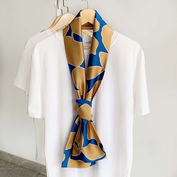 140cm*14cm small silk scarves for women spring autumn thin long scarf professional decoration tie narrow scarf, Blue;gray
140cm*14cm small silk scarves for women spring autumn thin long scarf professional decoration tie narrow scarf, Blue;gray