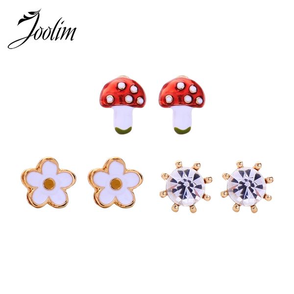 joolim jewelry wholesale 3 pairs/set mushroom flower stud earrings set, Golden;silver
joolim jewelry wholesale 3 pairs/set mushroom flower stud earrings set, Golden;silver