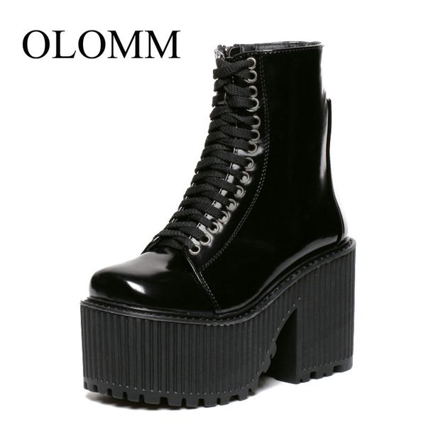 olomm fashion ankle boots ladies platform shoes punk gothic rubber soles with black spring and autumn thick boots children ll-68
olomm fashion ankle boots ladies platform shoes punk gothic rubber soles with black spring and autumn thick boots children ll-68