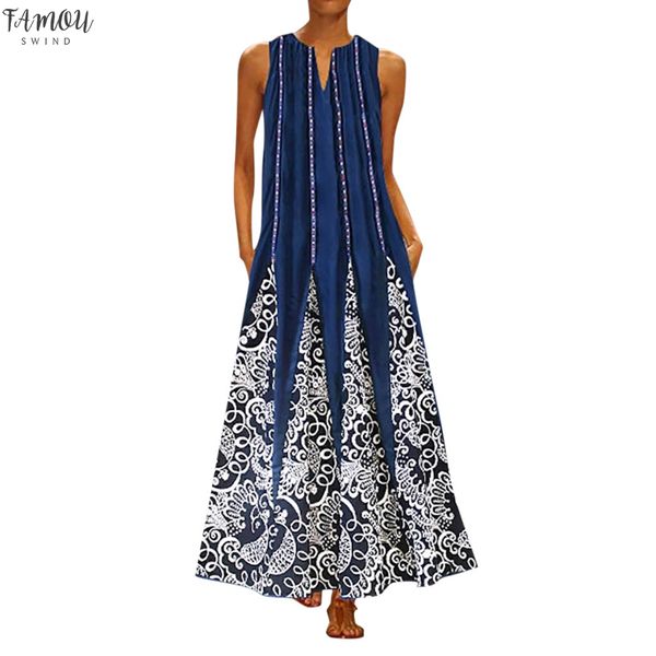 maxi dress plus size new sundress vintage summer v neck bohemian beach sleeveless t-shirt dress #3, Black;gray
maxi dress plus size new sundress vintage summer v neck bohemian beach sleeveless t-shirt dress #3, Black;gray