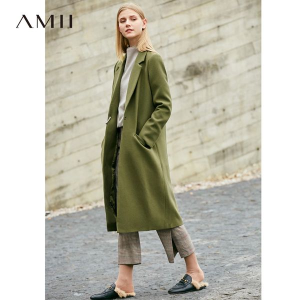 amii causal women wool coat autumn winter 2018 office solid pocket single button fashion female wool jacket, Black
amii causal women wool coat autumn winter 2018 office solid pocket single button fashion female wool jacket, Black