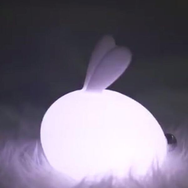 

children night light lamp silicone touch sensor rabbit led lamps color changing breathing light,baby nursery bedrooms christmas gifts b