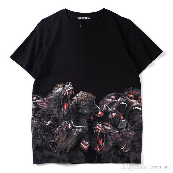 2019 luxury designer mens clothing monkey brother rottweiler 3d t-shirt women short sleeve t shirt men designer cotton t-shirts size s-2xl, White;black
2019 luxury designer mens clothing monkey brother rottweiler 3d t-shirt women short sleeve t shirt men designer cotton t-shirts size s-2xl, White;black