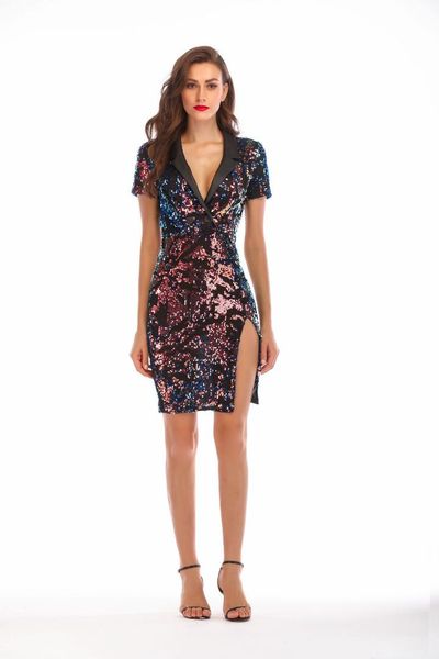 women's 2019 autumn new solid color short-sleeved stretch magic sequin fashion dress size s-xl, Black;gray
women's 2019 autumn new solid color short-sleeved stretch magic sequin fashion dress size s-xl, Black;gray